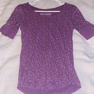 Purple short sleeve shirt